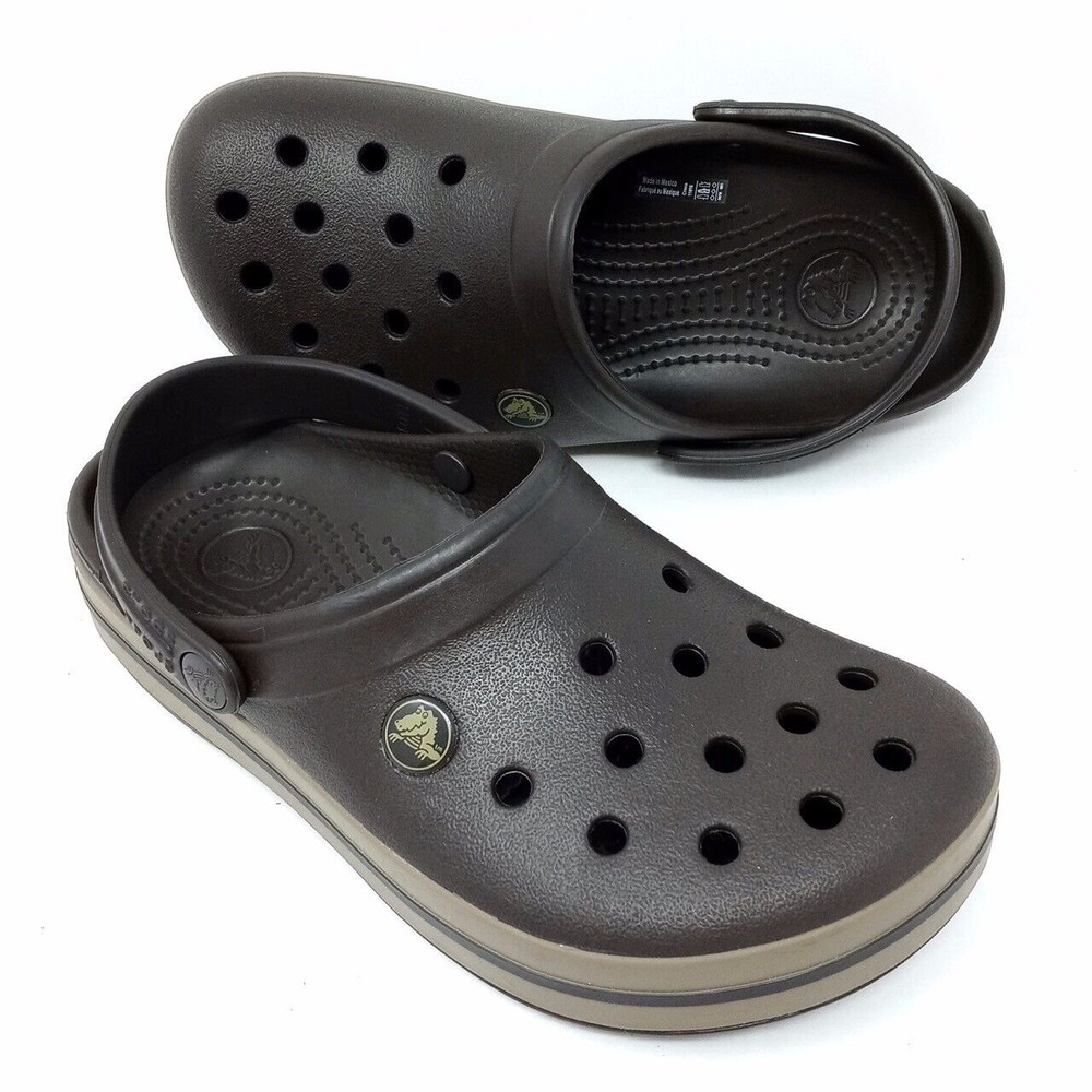 CROCS CROCBAND Classic Brown Comfort Water-Friendly Shoes - Women's Size 6